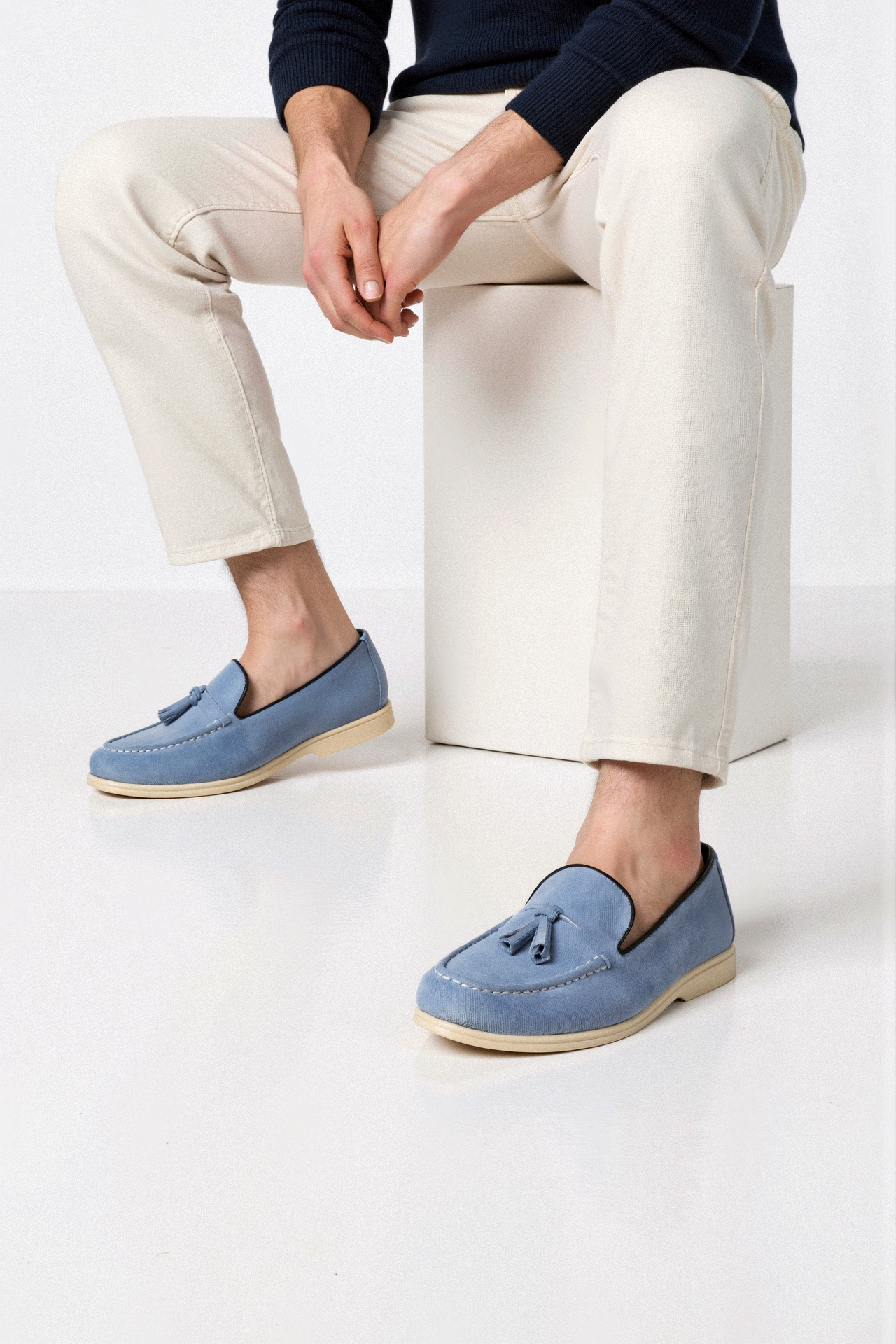 Heren Loafers Met Kwasten En Instapmodel