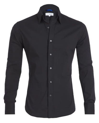 Oxford overhemd Heren slim fit stretch met ritssluiting
