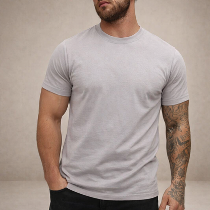 T-shirt Heren Slim Fit Ronde Hals Korte Mouwen