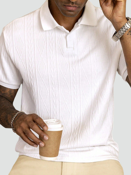 Heren Polo Shirt Met Korte Mouwen En Knoopdetails