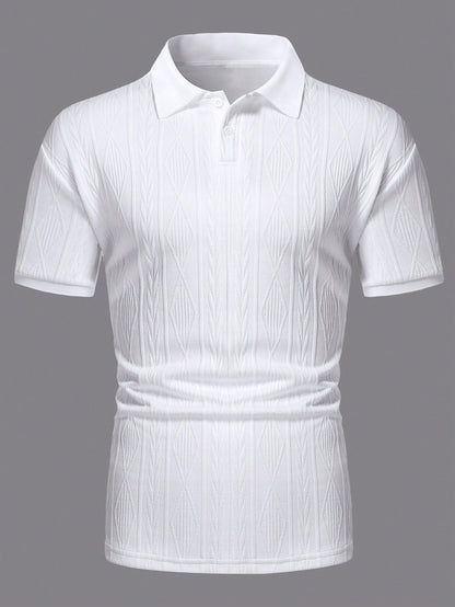 Heren Polo Shirt Met Korte Mouwen En Knoopdetails