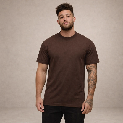 T-shirt Heren Slim Fit Ronde Hals Korte Mouwen