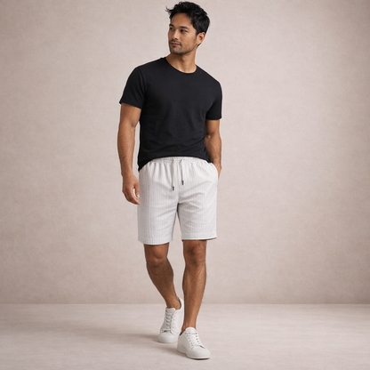 Korte Broek Heren Linnen Regular Fit Ademend Zomer Casual