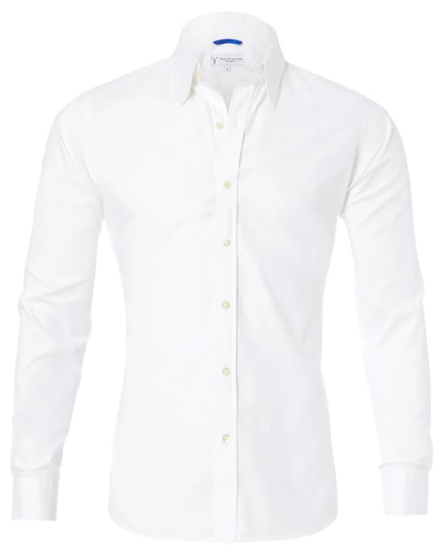 Oxford overhemd Heren slim fit stretch met ritssluiting
