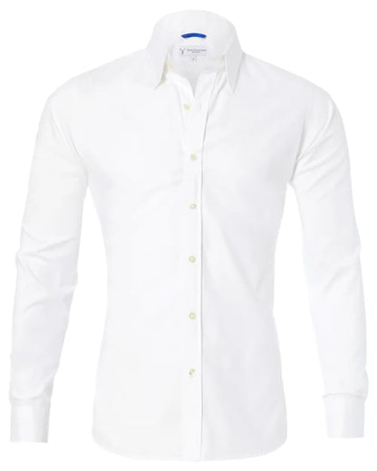 Oxford overhemd Heren slim fit stretch met ritssluiting