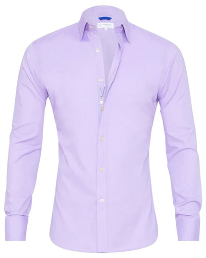 Oxford overhemd Heren slim fit stretch met ritssluiting