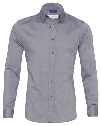Oxford overhemd Heren slim fit stretch met ritssluiting