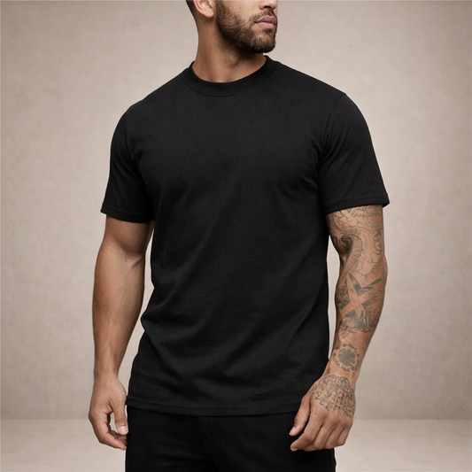 T-shirt Heren Slim Fit Ronde Hals Korte Mouwen