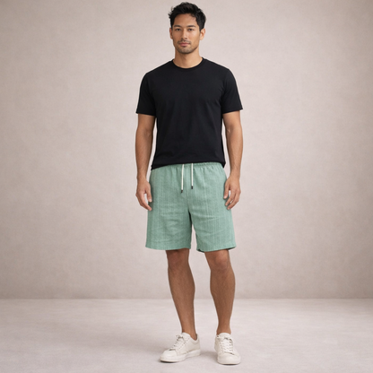 Korte Broek Heren Linnen Regular Fit Ademend Zomer Casual