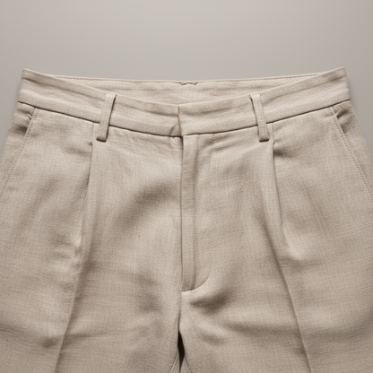 Linnen Broek Heren Rechte Pijp Comfort Fit