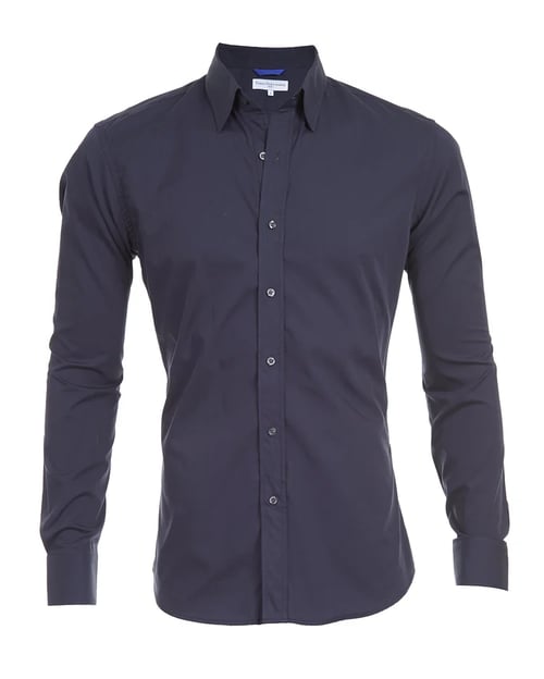 Oxford overhemd Heren slim fit stretch met ritssluiting