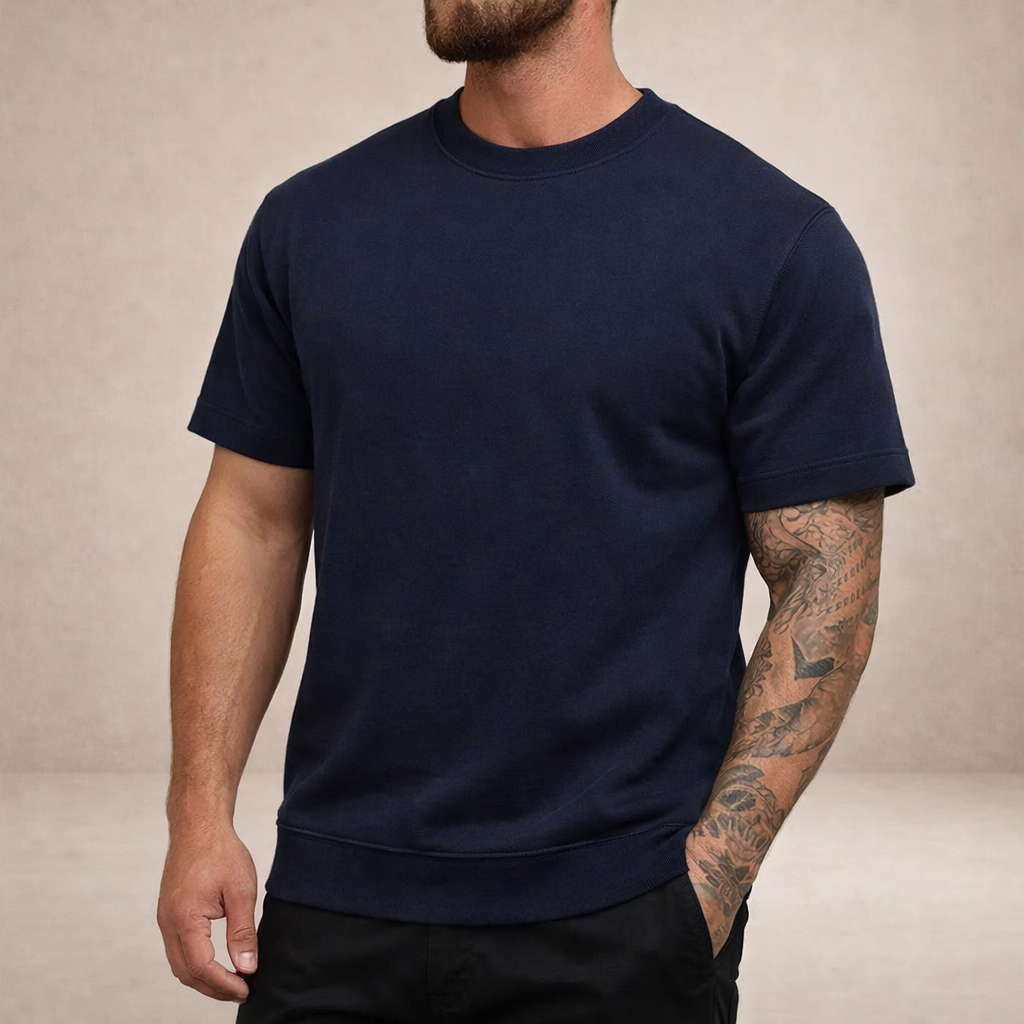 T-shirt Heren Slim Fit Ronde Hals Korte Mouwen