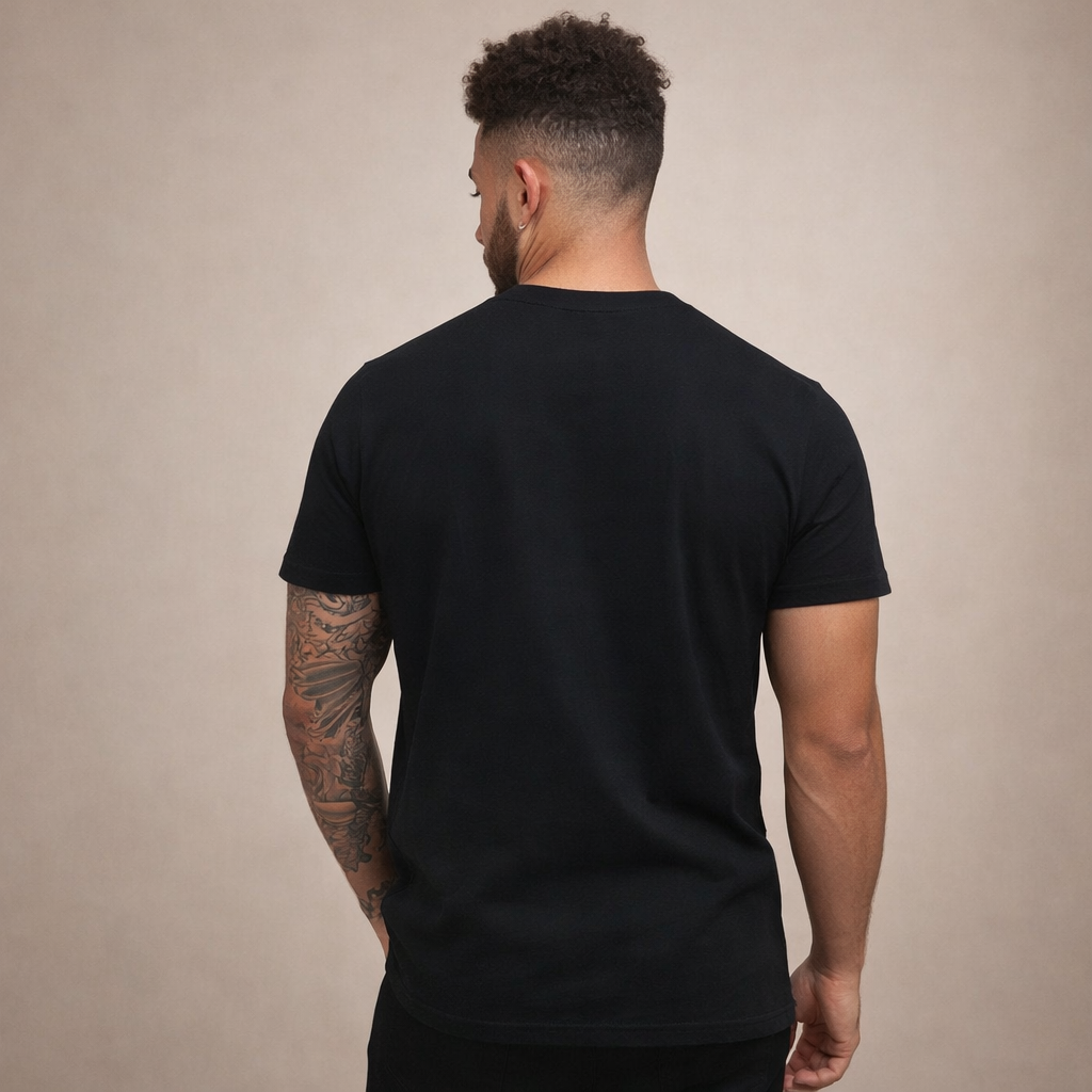 T-shirt Heren Slim Fit Ronde Hals Korte Mouwen