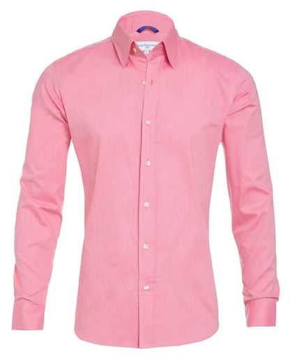 Oxford overhemd Heren slim fit stretch met ritssluiting