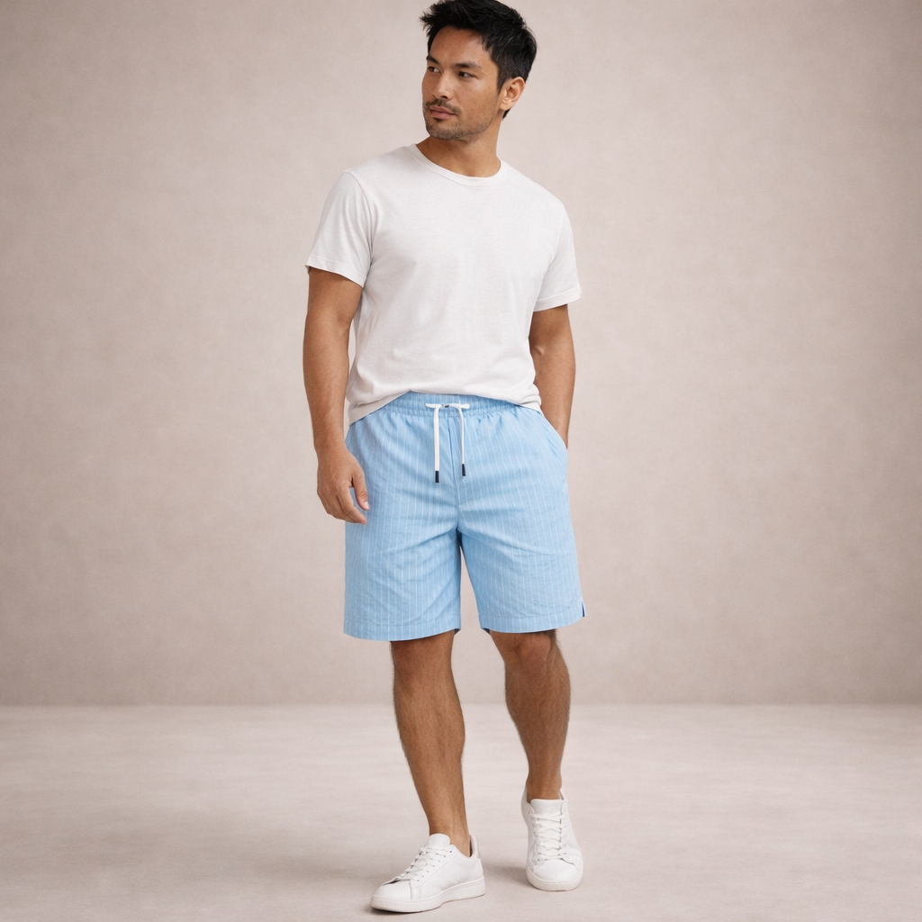Korte Broek Heren Linnen Regular Fit Ademend Zomer Casual