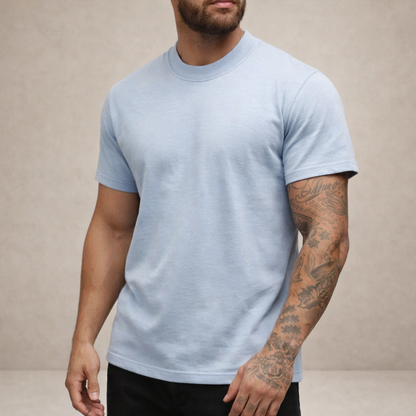 T-shirt Heren Slim Fit Ronde Hals Korte Mouwen