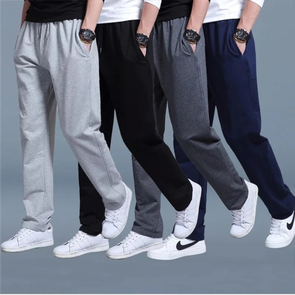 Heren Joggingbroek Met Elastische Taille En Rechte Pijp