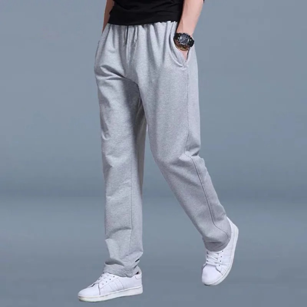 Heren Joggingbroek Met Elastische Taille En Rechte Pijp