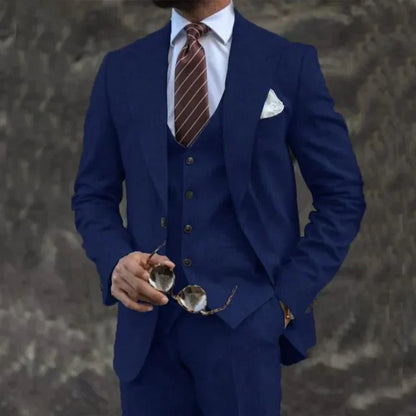 Luxe Heren Driedelig Pak met Blazer en Gilet en Pantalon