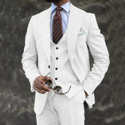 Luxe Heren Driedelig Pak met Blazer en Gilet en Pantalon