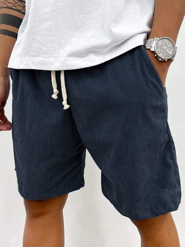 Heren Korte Broek van Corduroy met Stretch en Ribstructuur