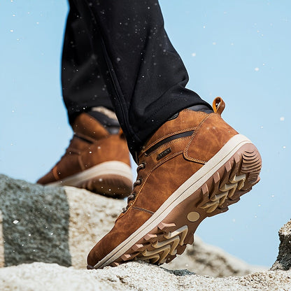 Heren wandelschoenen met warme voering en stevige vetersluiting
