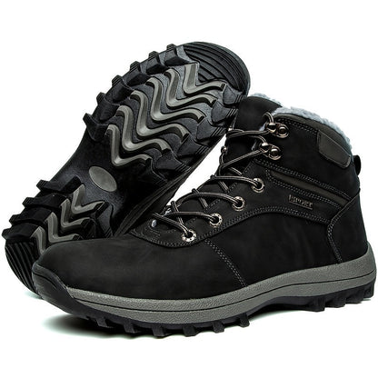 Heren wandelschoenen met warme voering en stevige vetersluiting