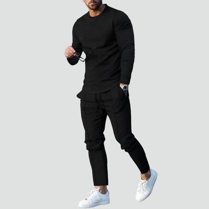 Heren Tracksuit Trainingspak met Longsleeve Trui en Joggingsbroek
