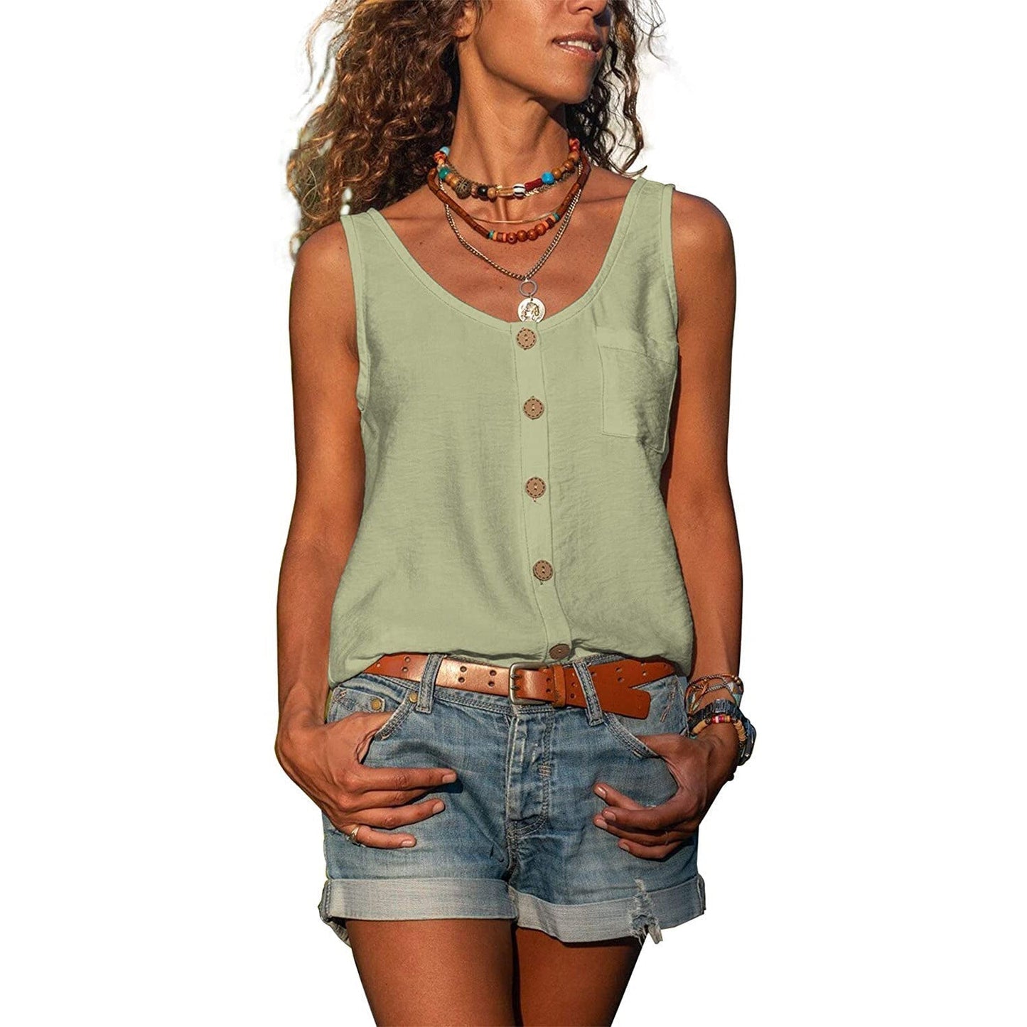 Elegante Dames Tanktop In Ibiza-Stijl