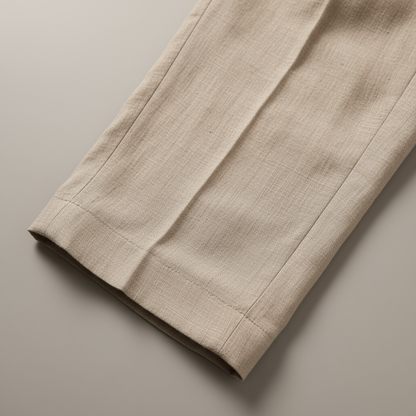 Linnen Broek Heren Rechte Pijp Comfort Fit