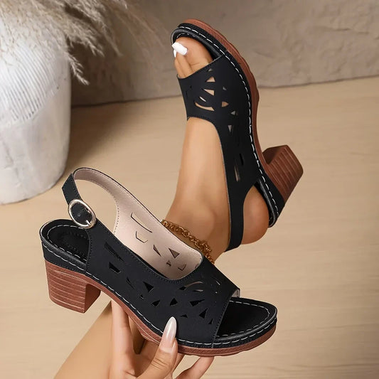 Kiara™ | Sandalen met sleehak