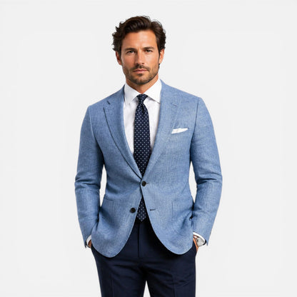 Blazer Heren Slim Fit Linnen Smart Casual Zomer