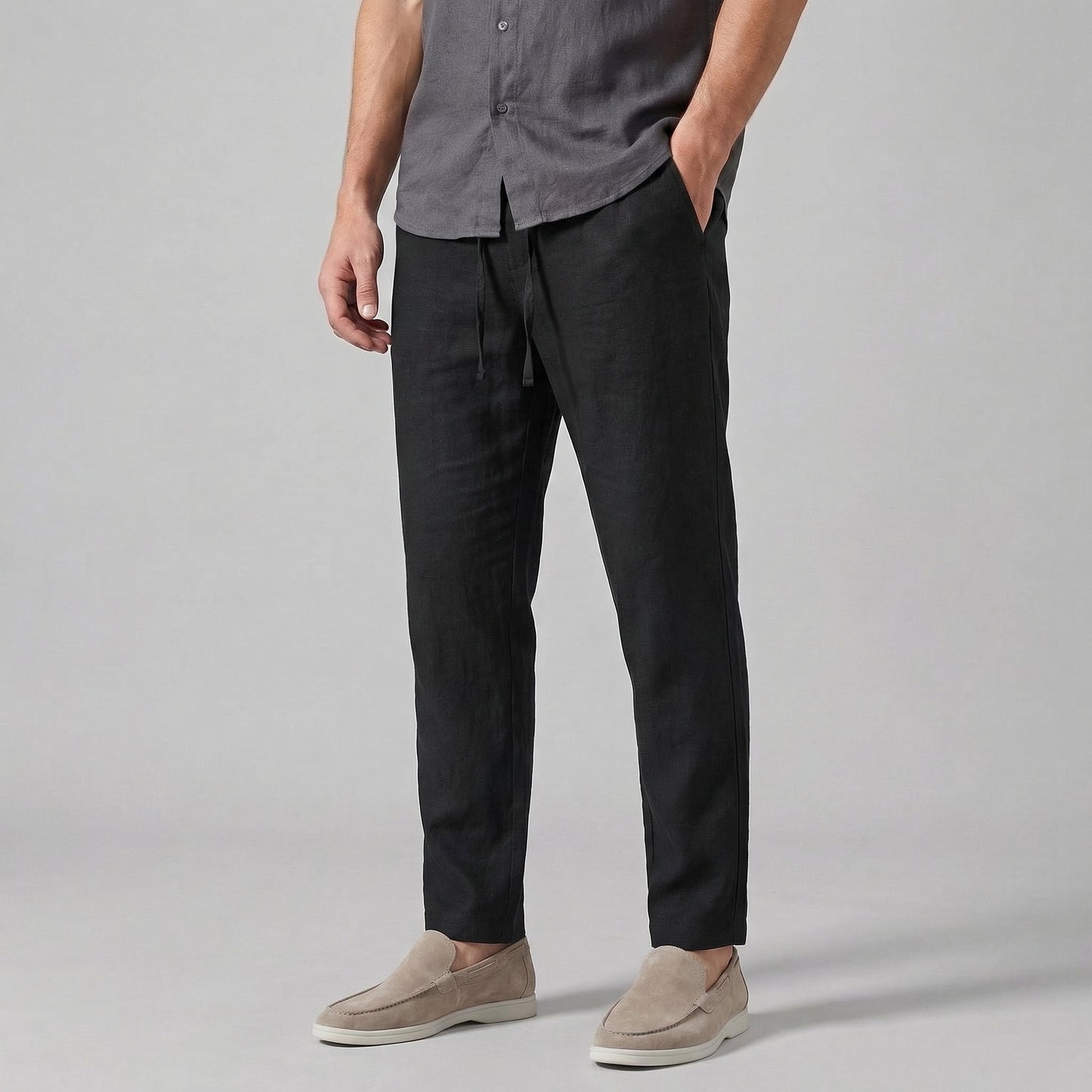 Broek Heren Wide Leg Casual Zomer