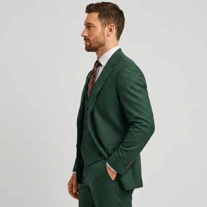 Luxe Heren Driedelig Pak met Blazer en Gilet en Pantalon