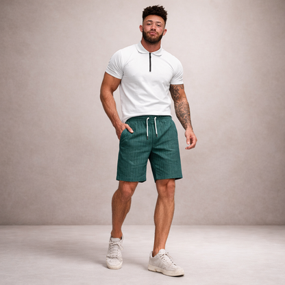 Korte Broek Heren Linnen Regular Fit Ademend Zomer Casual