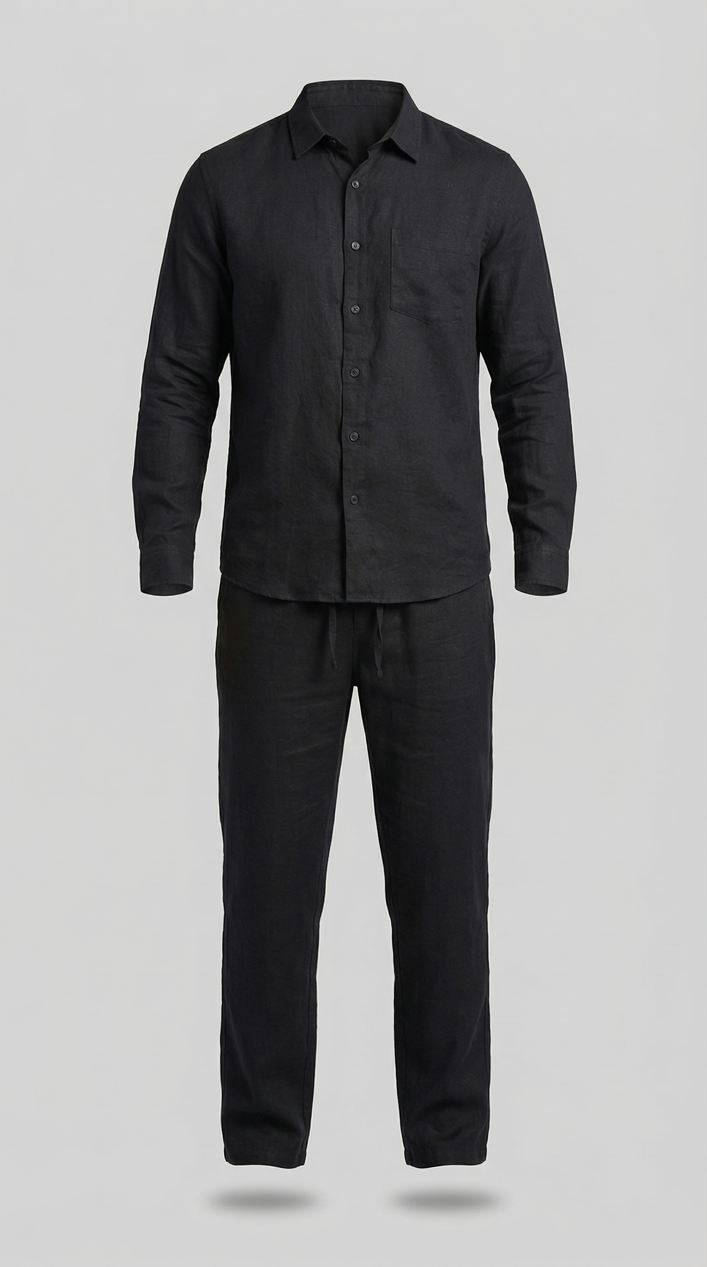 Heren Co-Ord Set Slim Fit Overhemd Broek Zomer