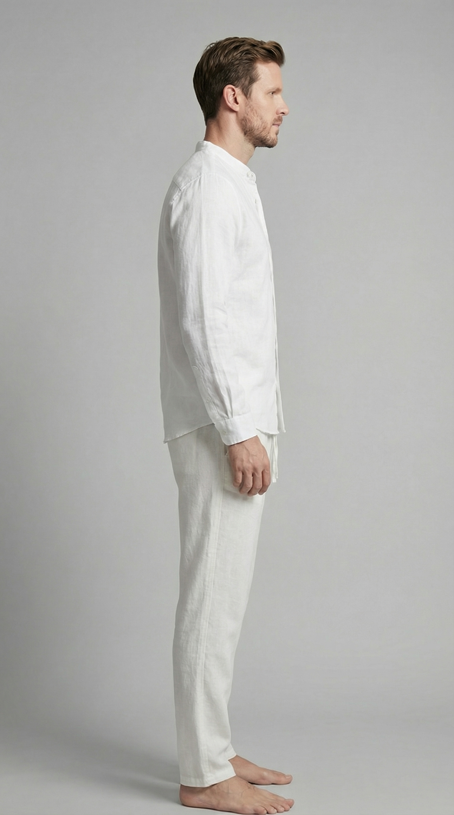 Heren Co-Ord Set Slim Fit Overhemd Broek Zomer
