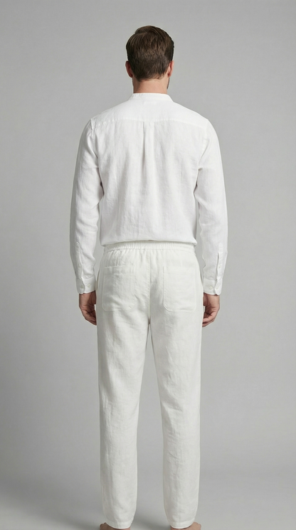 Heren Co-Ord Set Slim Fit Overhemd Broek Zomer