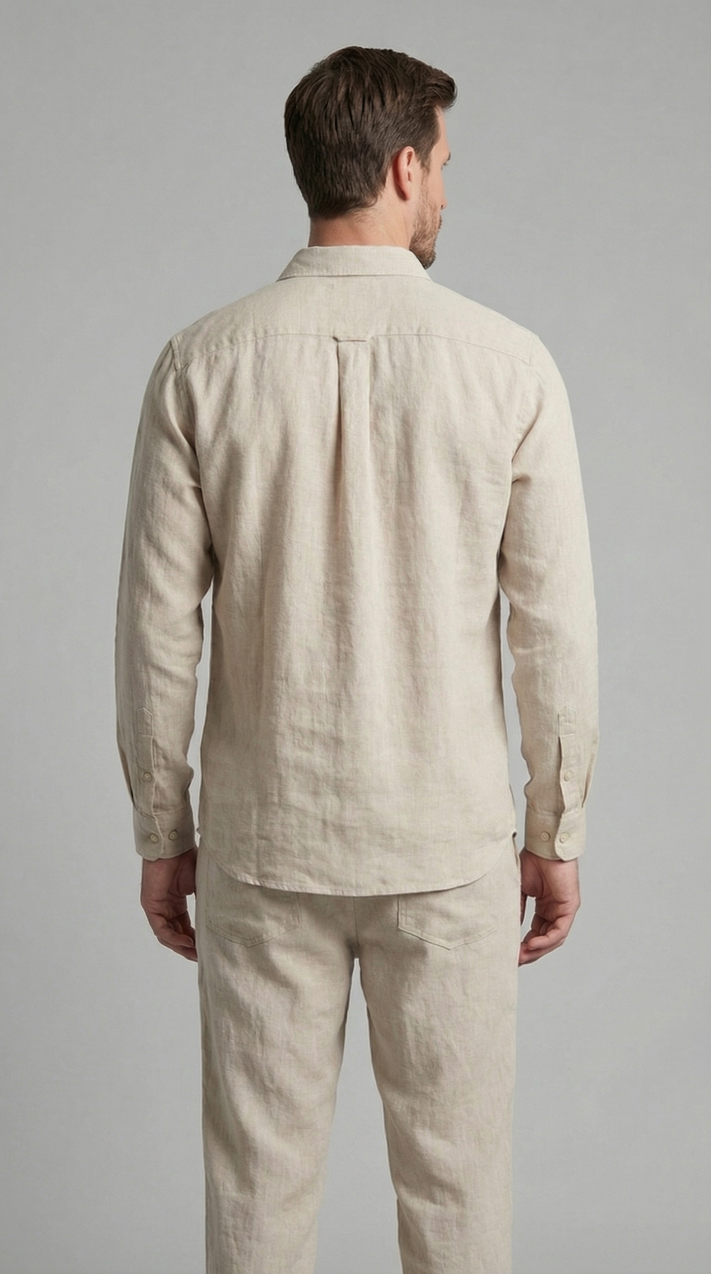 Heren Co-Ord Set Slim Fit Overhemd Broek Zomer
