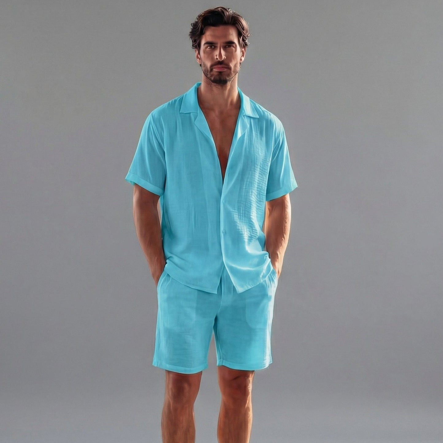 Heren Short Sleeve Set Zomer Casual Korte Mouwen