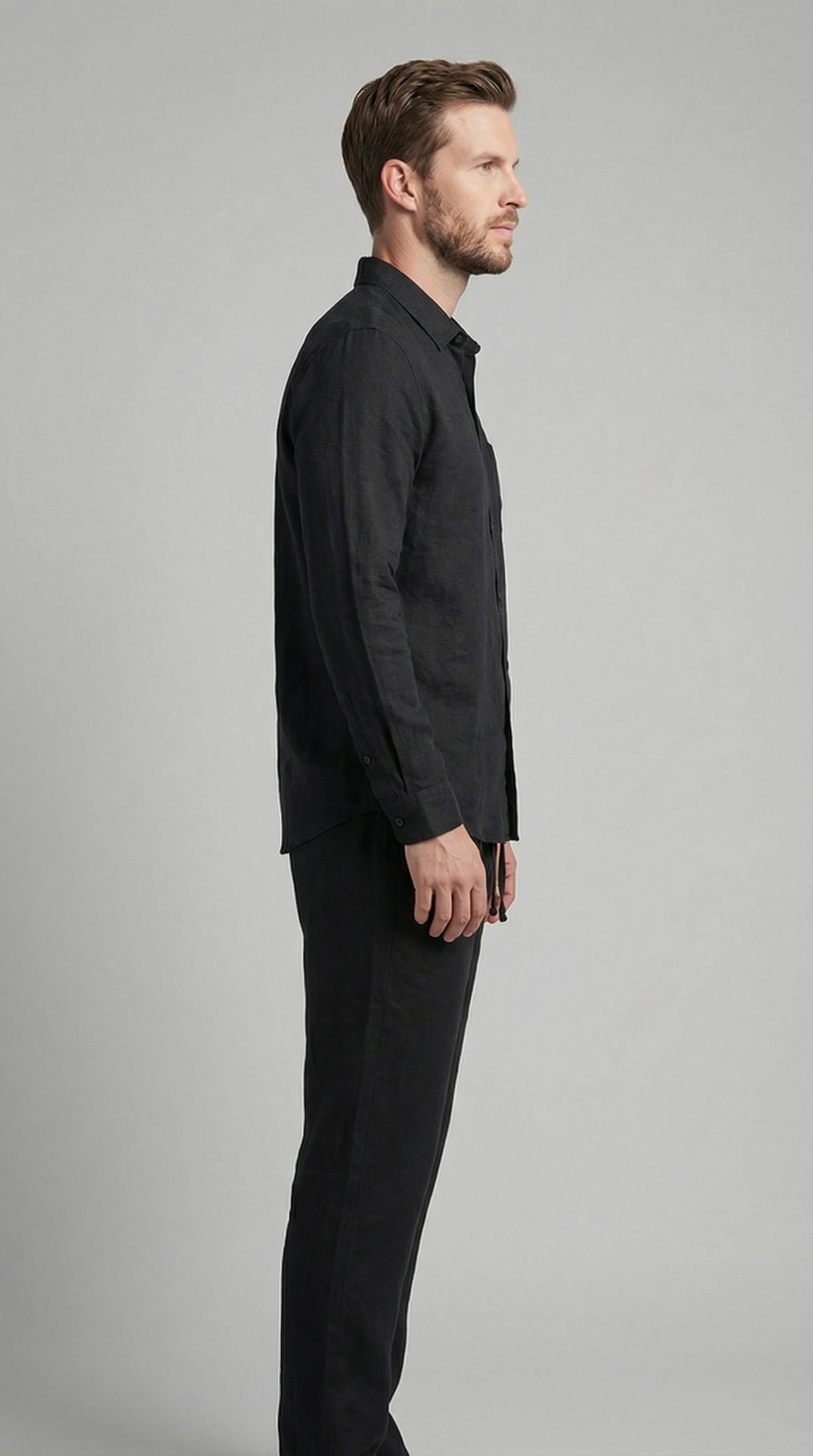 Herenset Shirt Pantalon Slim Fit Zomer