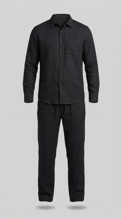 Herenset Shirt Pantalon Slim Fit Zomer