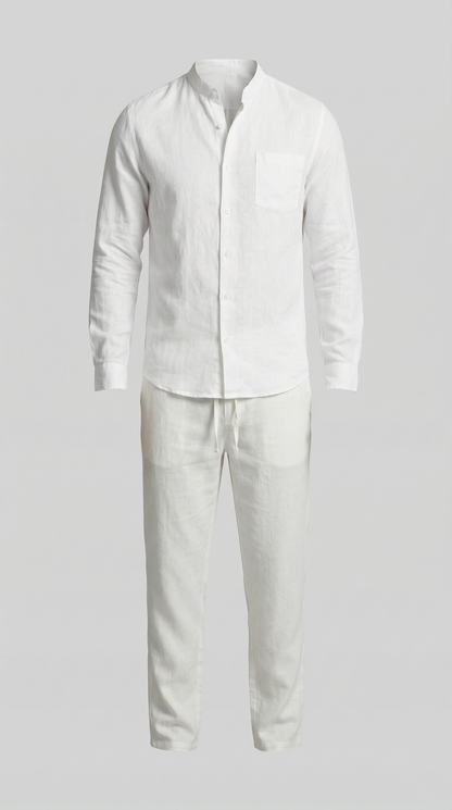 Herenset Shirt Pantalon Slim Fit Zomer