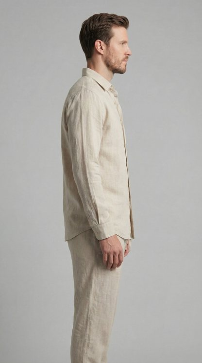 Herenset Shirt Pantalon Slim Fit Zomer