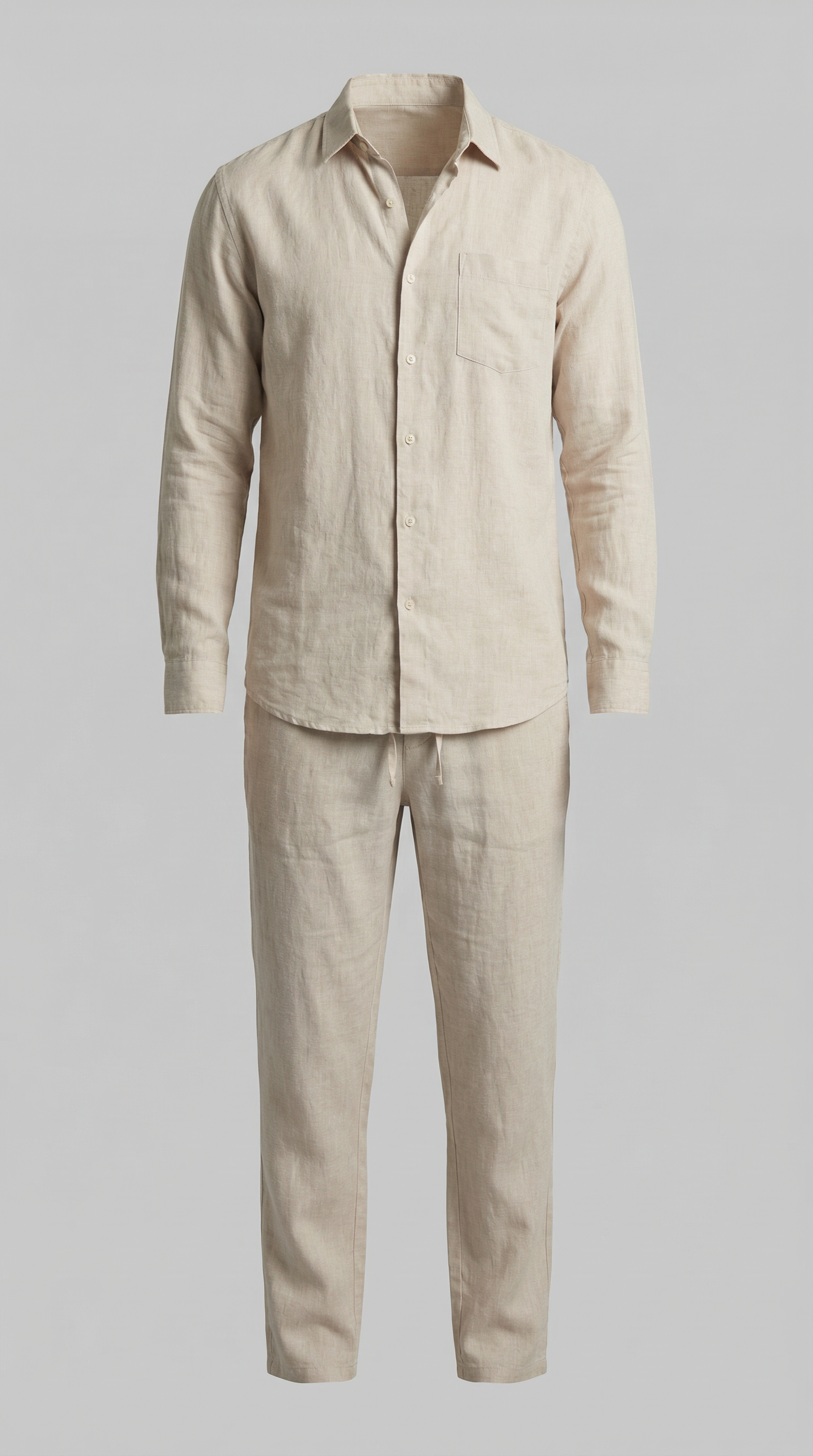 Herenset Shirt Pantalon Slim Fit Zomer