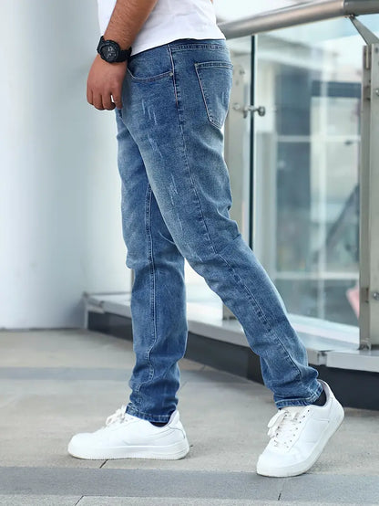 Spijkerbroek Heren Slim Fit Stretch Denim Jeans