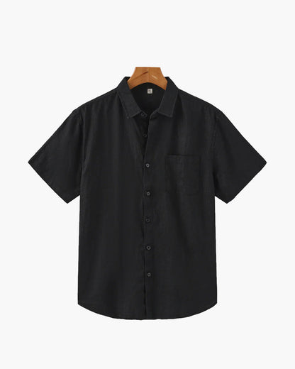 Linnen Shirt Korte Mouwen Heren Zomer Casual