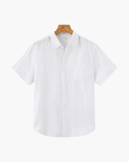 Linnen Shirt Korte Mouwen Heren Zomer Casual