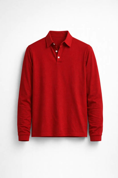 Polo Heren Lange Mouwen Slim Fit Klassieke Kraag Casual