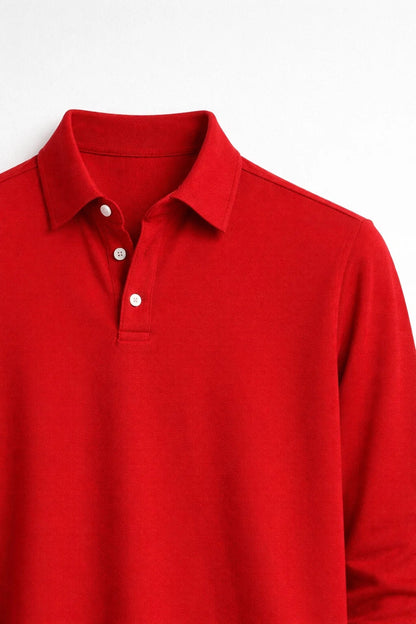 Polo Heren Lange Mouwen Slim Fit Klassieke Kraag Casual